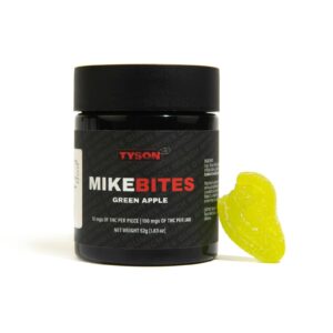 tyson mike bites green apple