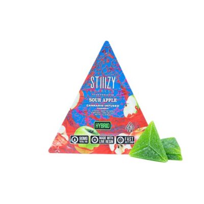 SOUR APPLE STIIIZY EDIBLES - 90MG GUMMY TRIANGLES