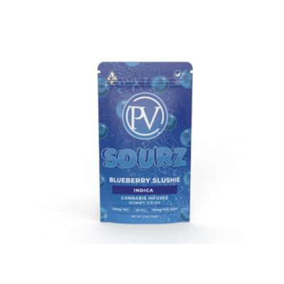 Platinum Vape Gummy Coins Sourz Blueberry Slushie100mg