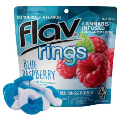 Gummies - Blue Raspberry Rings 100mg