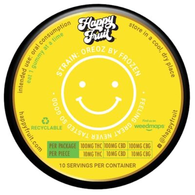 Peaceful Pineapple Rosin Gummies - 100mg THC, 100mg CBD, 100mg CBG