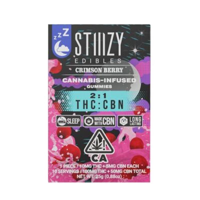 CRIMSON BERRY - 2:1 THC:CBN GUMMIES (100mg THC + 50mg CBN)