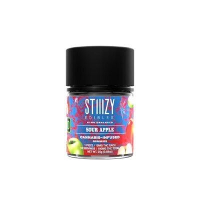 SOUR APPLE STIIIZY EDIBLES - 100MG GUMMIES