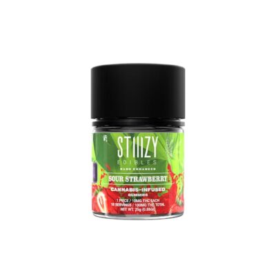 SOUR STRAWBERRY STIIIZY EDIBLES - 100MG GUMMIES