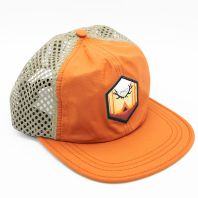 ORANGE KHAKI PATCH MESH CAP