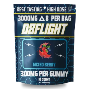 High Dose 3000mg D8 Gummies – Mixed Berry