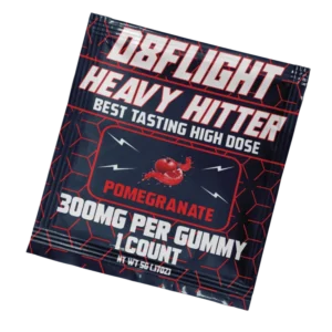 D8Flight Heavy Hitter – D8 300mg Gummy – Single Ct Bag – Pomegranate