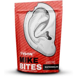 mike bites watermelon