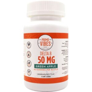Delta 8 50mg Green Apple Gummies – Primo Vibes