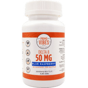Delta 8 50mg Blue Raspberry Gummies – Primo Vibes